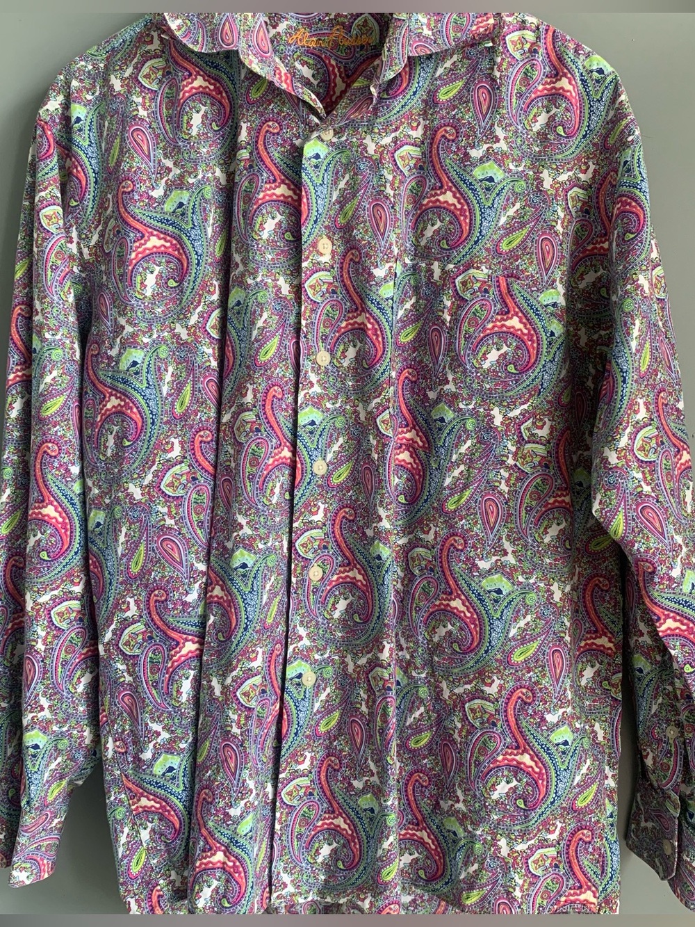 Alan Flusser Multicolor Colorful Paisley Button Down Shirt